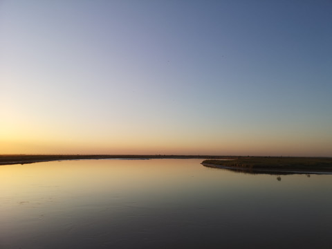 大江小河之渭河的夕阳
