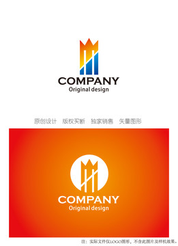 MH字母logo设计皇冠标志