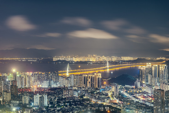 深圳湾大桥夜景