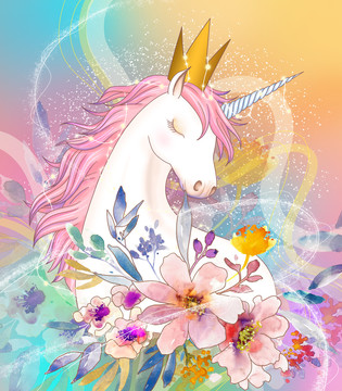 唯美獨(dú)角獸公主
