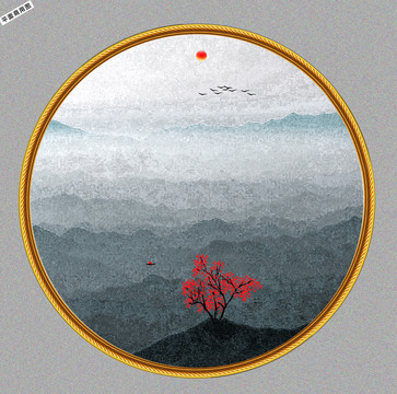 山水裝飾畫
