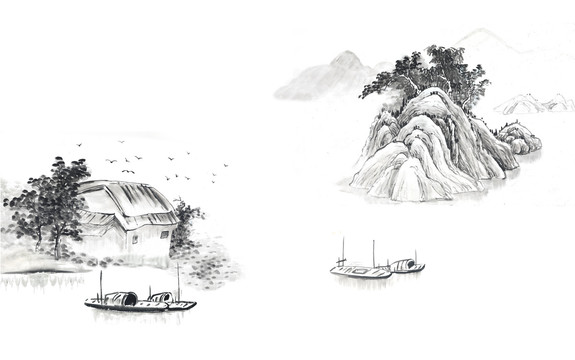 水墨山水畫