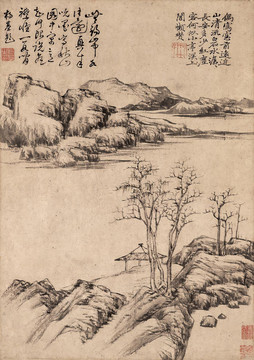 倪瓚清流小亭圖