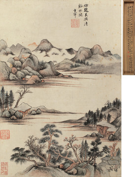 董其昌清溪水閣圖