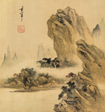 董其昌仿王蒙筆意