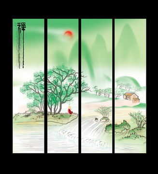 墻畫背景