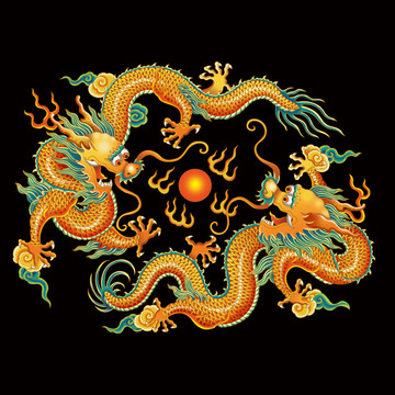 手繪龍分層文件