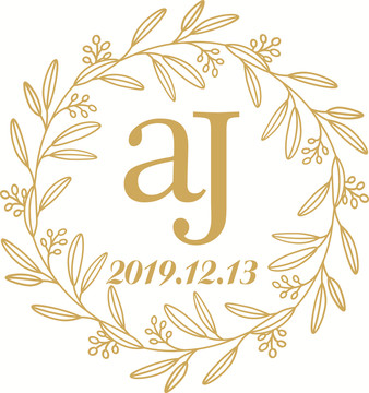 字母婚禮logo