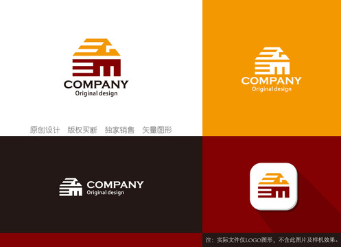 GM字母logo设计GM标志