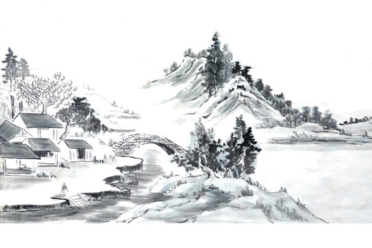 水墨山水画