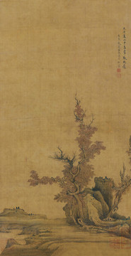 陳洪綬溪山秋色圖