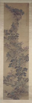 藍瑛云壑藏漁圖