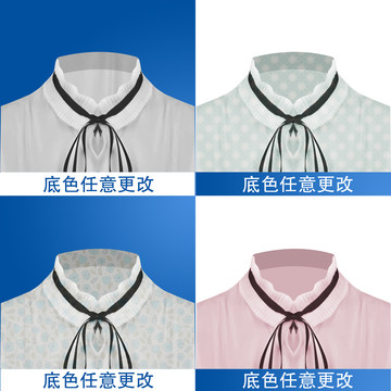 证件照服装矢量分层素材学生衬衣