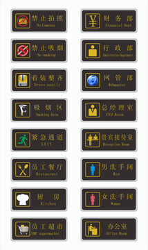 CDR辦公室科室牌