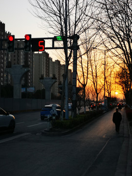 城市的夕阳