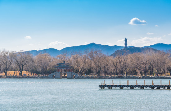 北京颐和园建筑风景