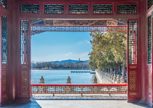 北京颐和园建筑风景