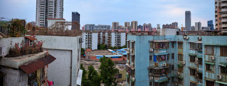 小区居民楼全景