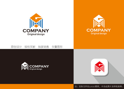 GM字母logo设计