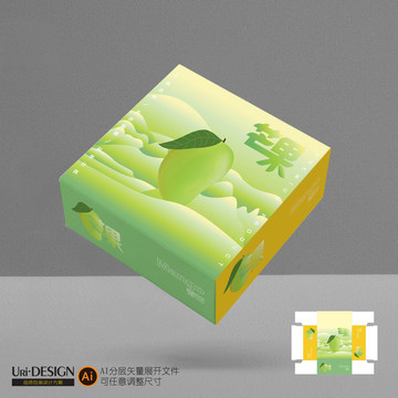 芒果包裝設(shè)計(jì)展開(kāi)圖