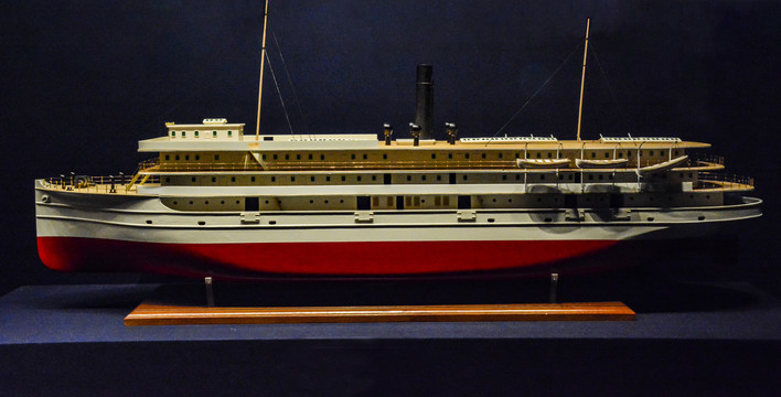 江华号轮船模型