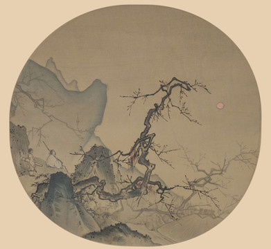 馬遠月下觀梅圖