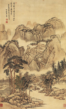 王翚青山嶺云圖
