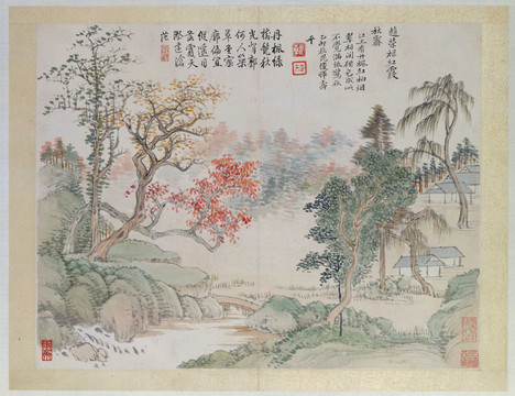 惲南田山水花鳥(niǎo)圖