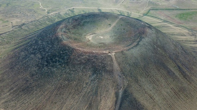 航拍内蒙古乌兰哈达火山群