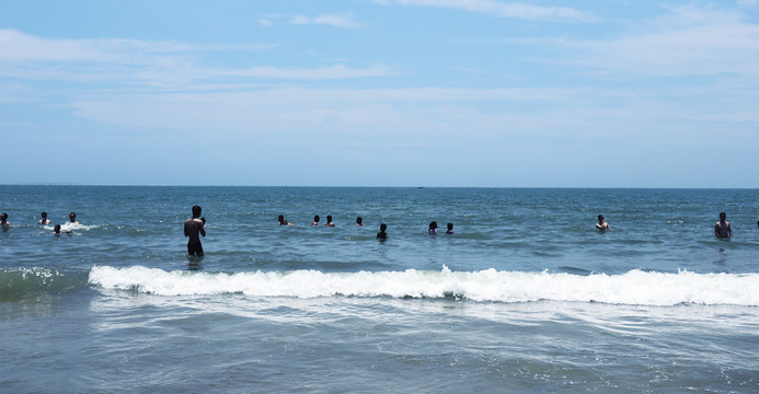 冬天的北沙湾沙滩大海