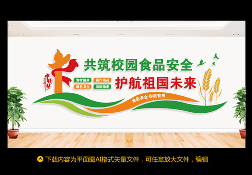 學(xué)校食堂文化墻