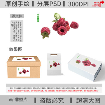 手繪覆盆子