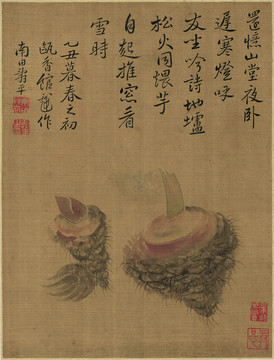 惲南田竹筍圖