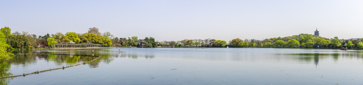 杭州西湖小南湖全景图