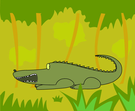 鳄鱼插画