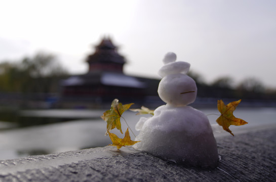 北京天安门故宫雪景