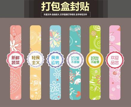 外賣打包盒封貼