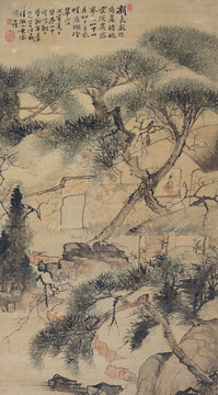 石濤 寒山隱居圖