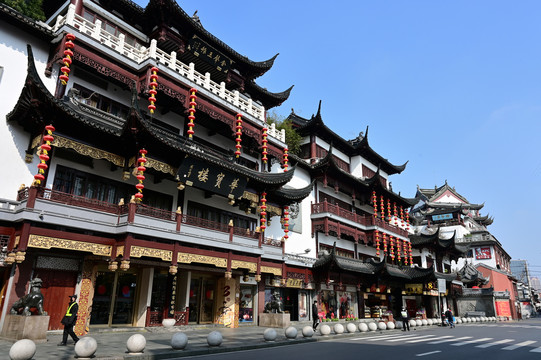 上海城隍庙古建筑街景