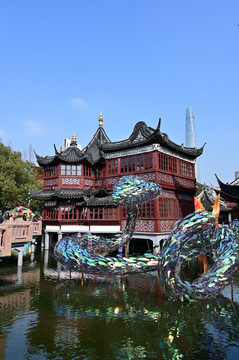 上海城隍庙的湖心亭