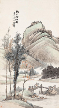 任預秋山行旅圖