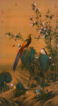 郎世寧錦春圖