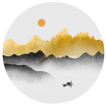 山水抽象畫