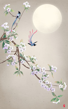 手繪梨花