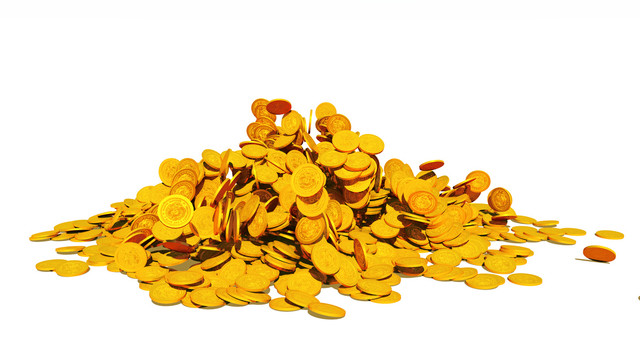 一堆金幣