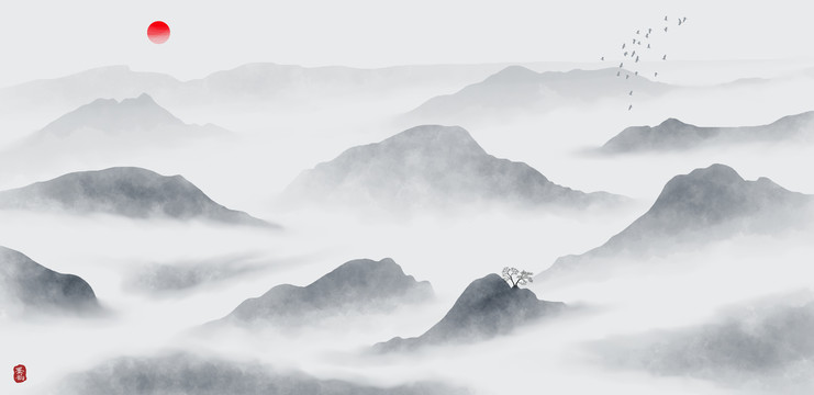 新中式山水畫