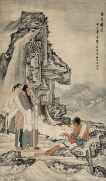 上官周瑤島仙居圖