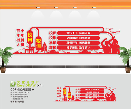校風(fēng)校訓(xùn)文化展板