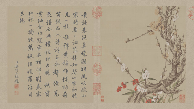 郎世寧樹枝圖