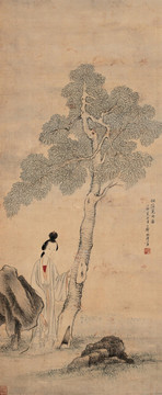 改琦桐陰覓句圖